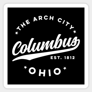 Vintage Columbus Ohio The Arch City Retro USA Sticker